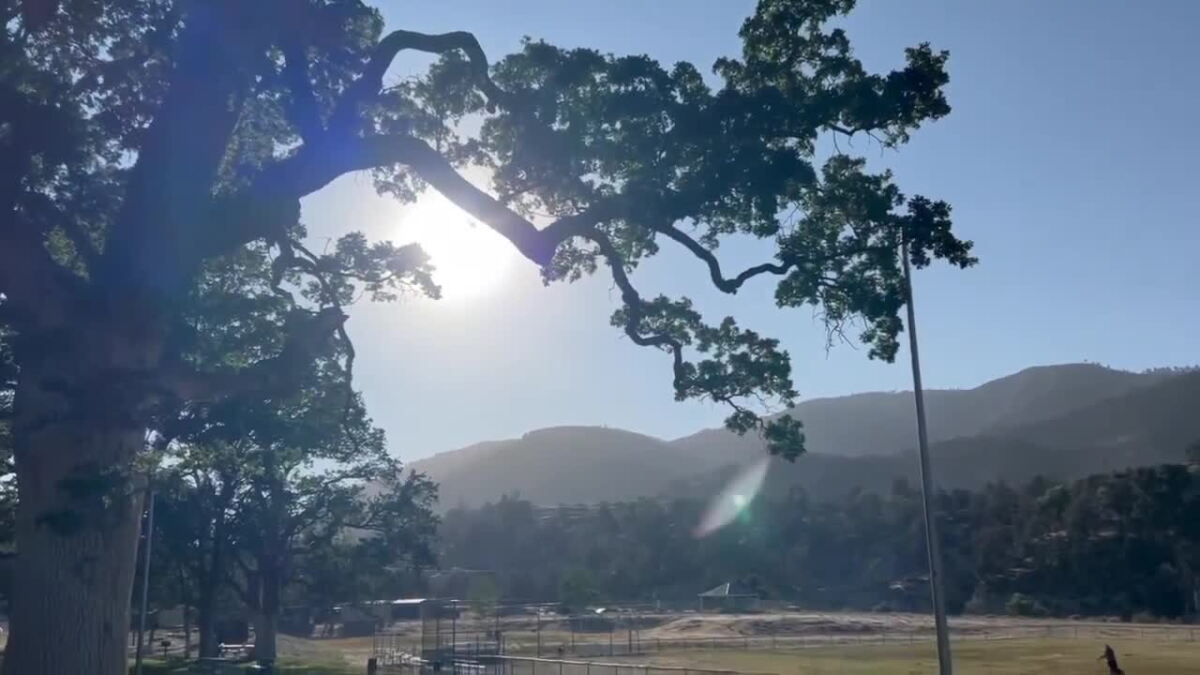 Frazier Mountain Park beneath the surrounding mountain ridges